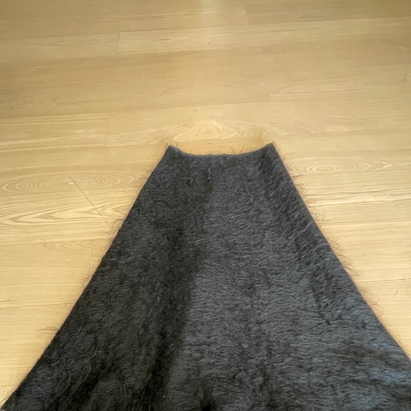 vintage Sybilla noche: black mohair skirt with silk lining - Picture 3 of 13
